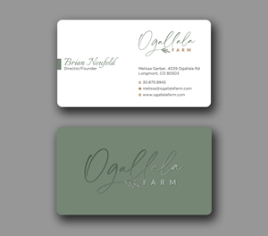 Diseño de Tarjeta de Presentación por Uttom 2 para Ogallala Farm, LLC | Diseño: #29790324