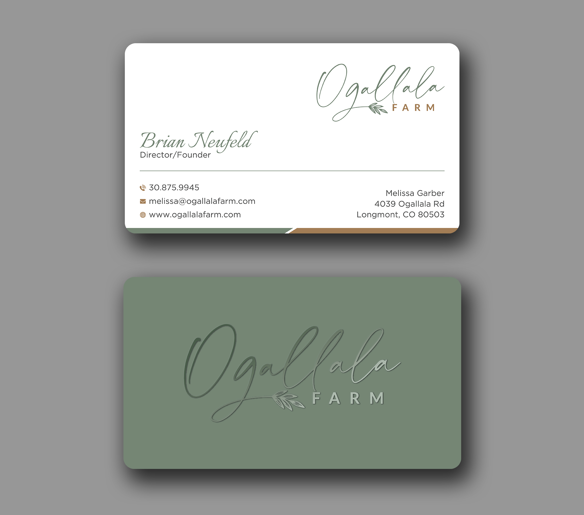 Business Card Design by Uttom 2 for Ogallala Farm, LLC | Design #29790325