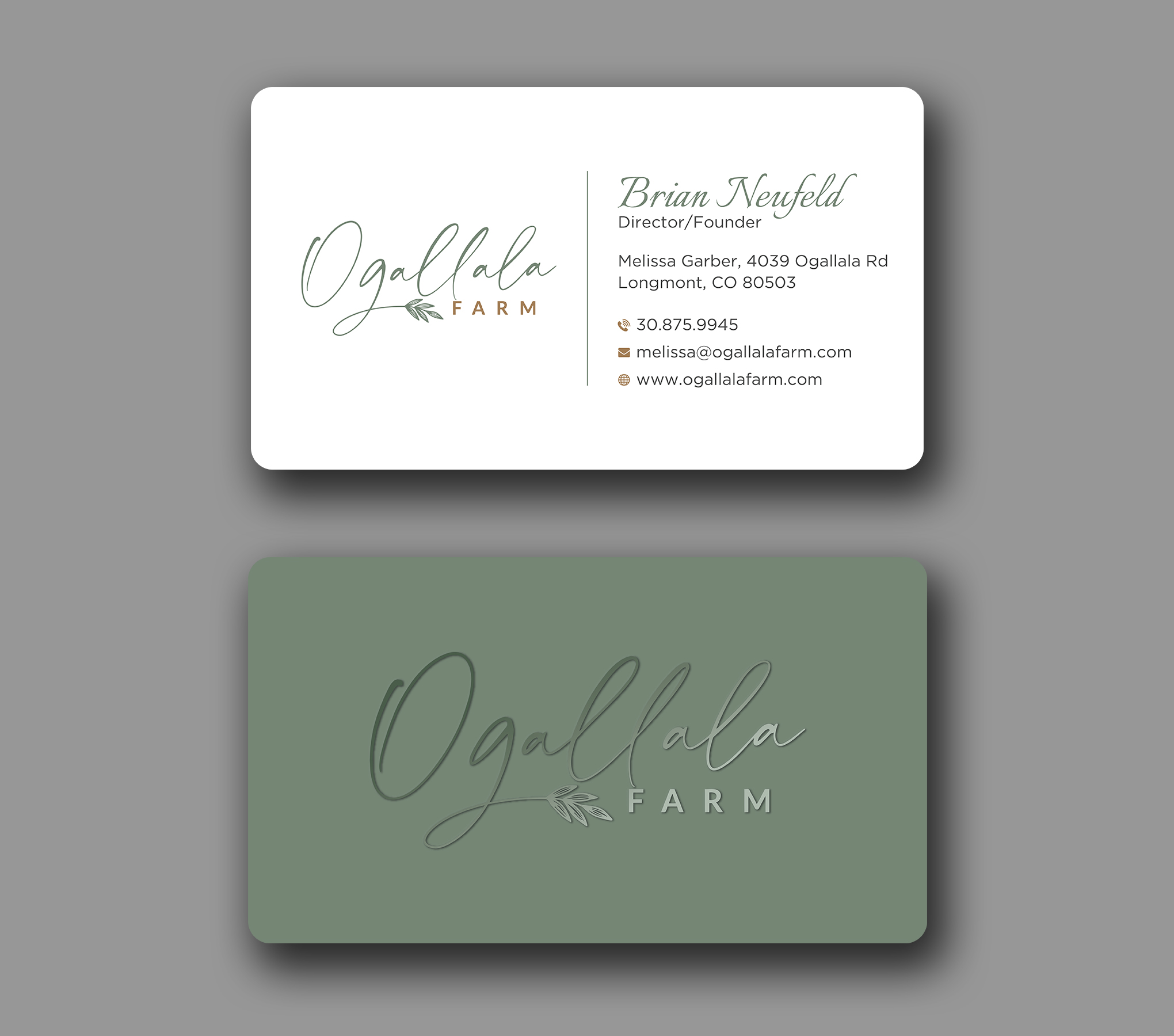 Diseño de Tarjeta de Presentación por Uttom 2 para Ogallala Farm, LLC | Diseño #29790337