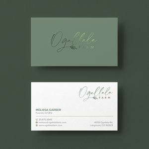 Business Card Design by CilioLab for Ogallala Farm, LLC | Design: #29804723