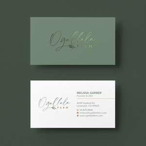 Business Card Design by CilioLab for Ogallala Farm, LLC | Design: #29804725