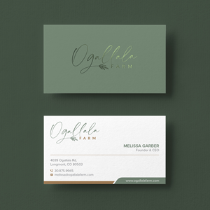 Business Card Design by CilioLab for Ogallala Farm, LLC | Design: #29804733