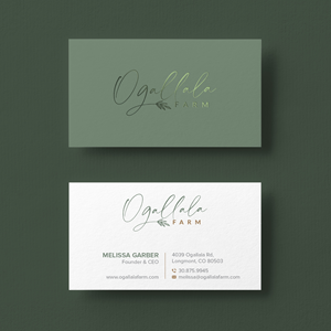 Business Card Design by CilioLab for Ogallala Farm, LLC | Design: #29804998