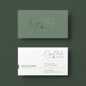 Business Card Design by CilioLab for Ogallala Farm, LLC | Design: #29804999
