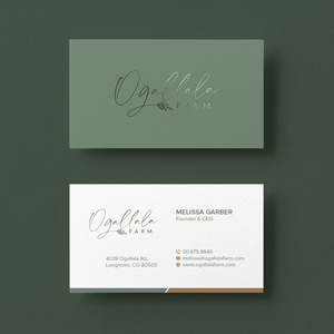 Business Card Design by CilioLab for Ogallala Farm, LLC | Design: #29805000