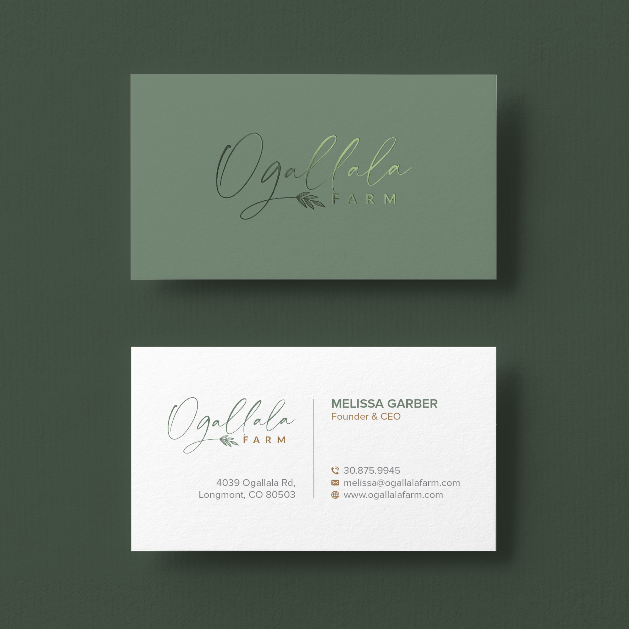 Business Card Design by CilioLab for Ogallala Farm, LLC | Design #29805164