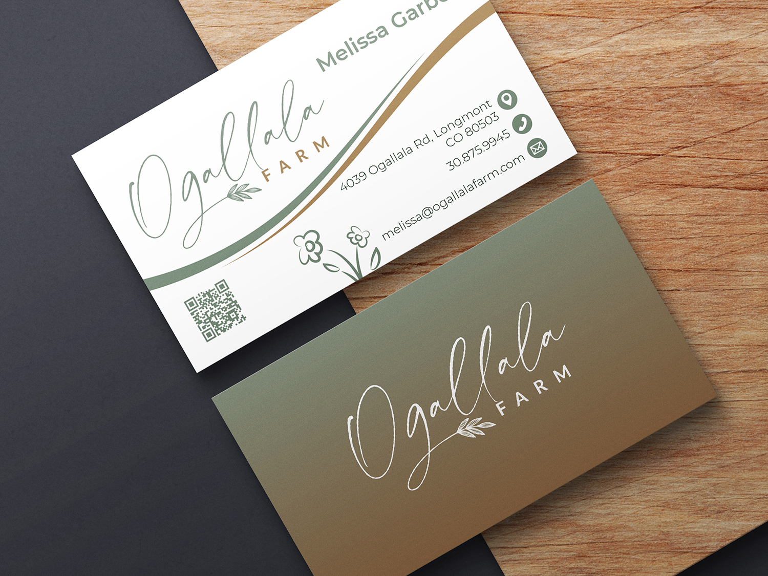 Business Card Design by vidarshana 2 for Ogallala Farm, LLC | Design #29796169