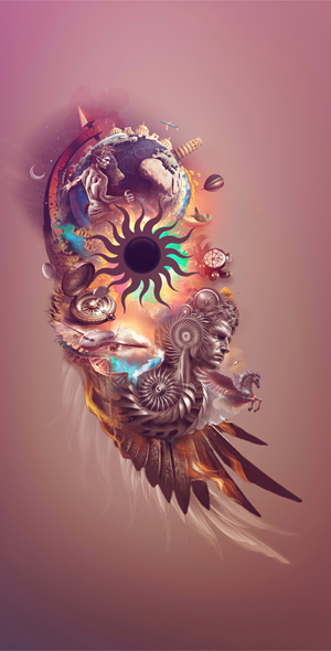 Graphic illustrative travel theme tattoo to incorporate my existing upper arm tattoo.