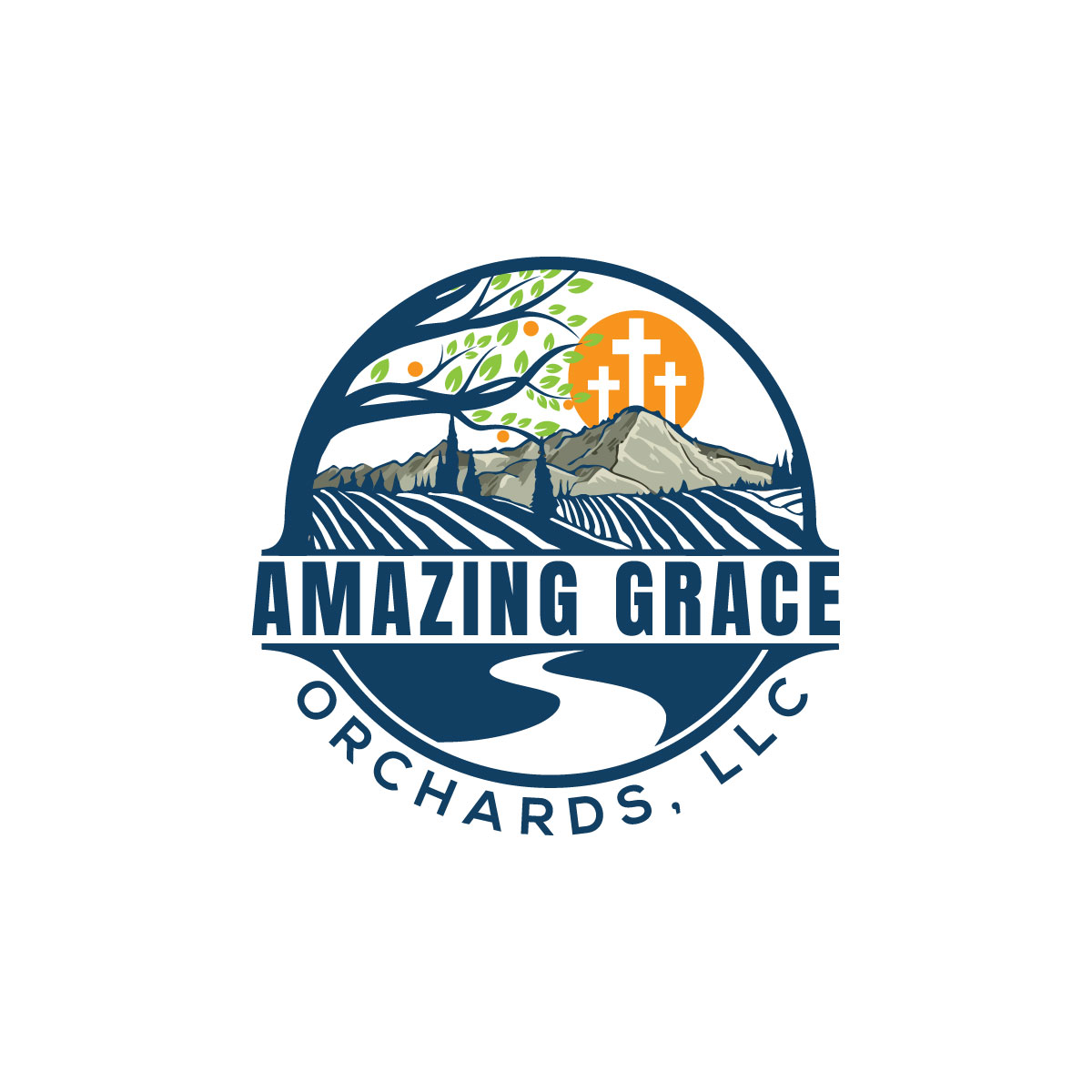 Logo Design by Rosalie.. for Amazing Grace Orchards, llc | Design #29907576