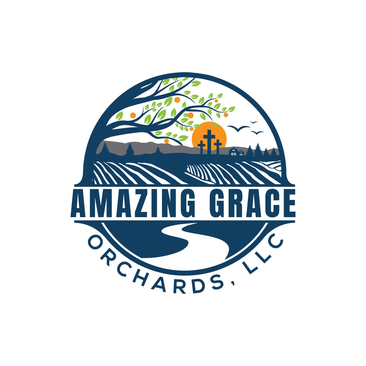 Logo Design by Rosalie.. for Amazing Grace Orchards, llc | Design #29907578
