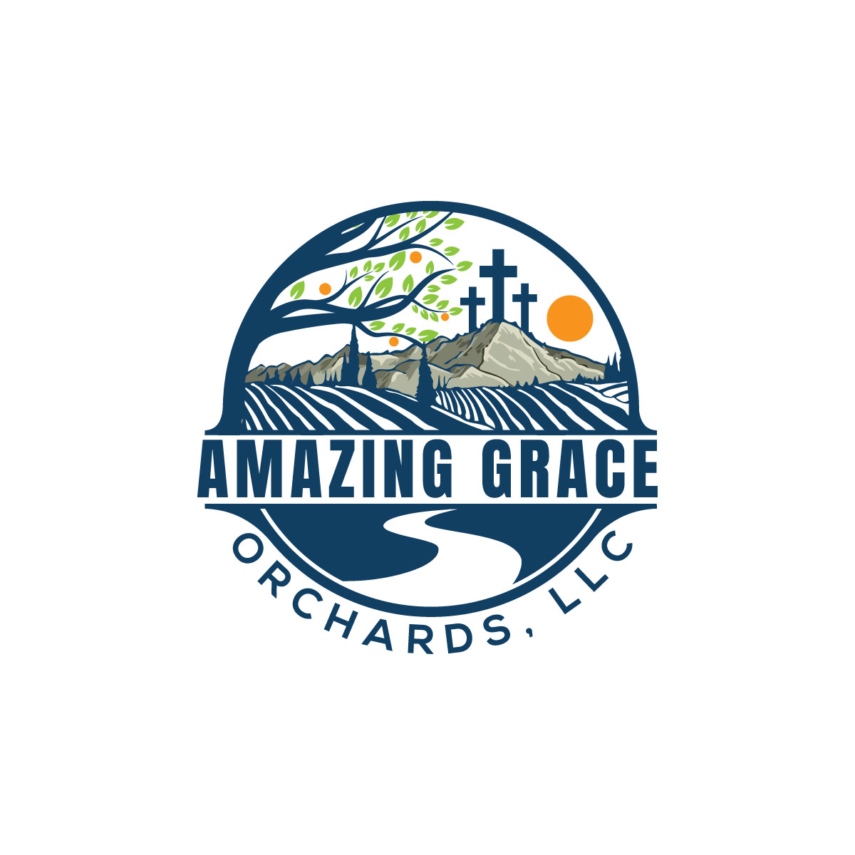 Logo Design by Rosalie.. for Amazing Grace Orchards, llc | Design #29907579