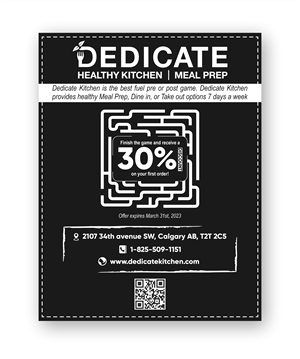 Advertisement Design by DoppelGanger Studio for DEDICATE Healthy Kitchen | Design: #29797584