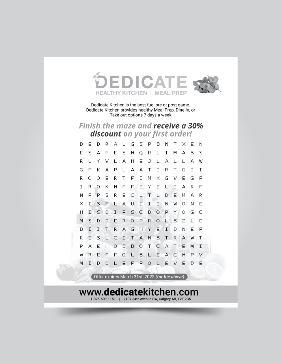 Advertisement Design by JK18 for DEDICATE Healthy Kitchen | Design #29798643