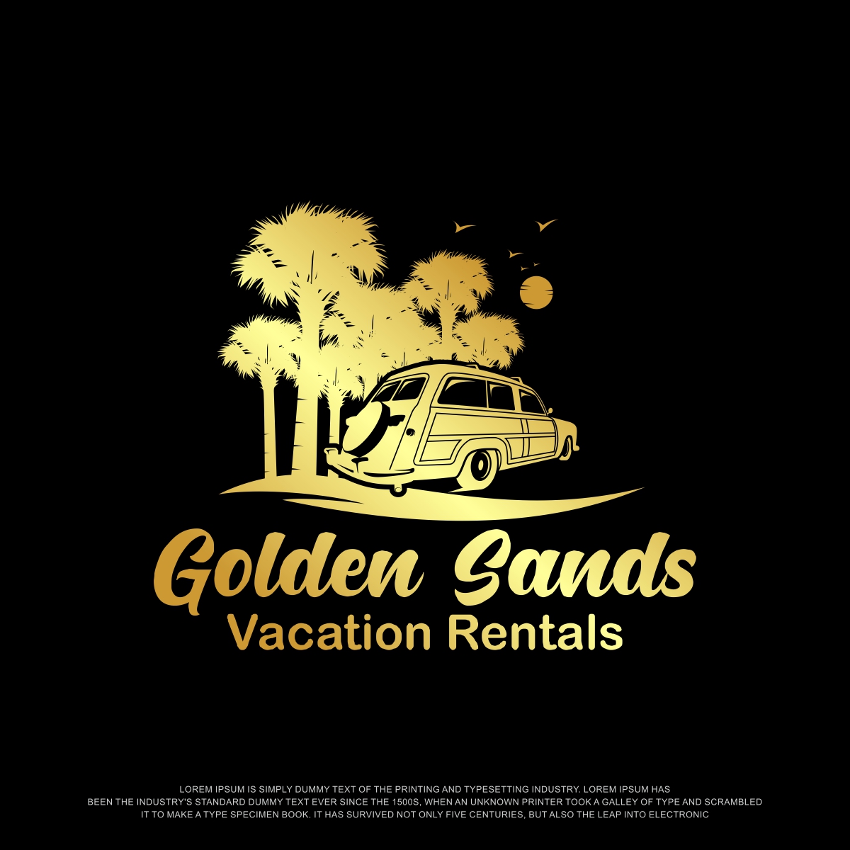Logo Design by fly  design for Golden Sands Rentals | Design #29803699