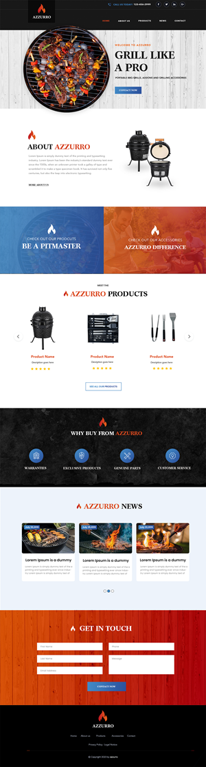 Wordpress Design for a Private Label BBQ Brand