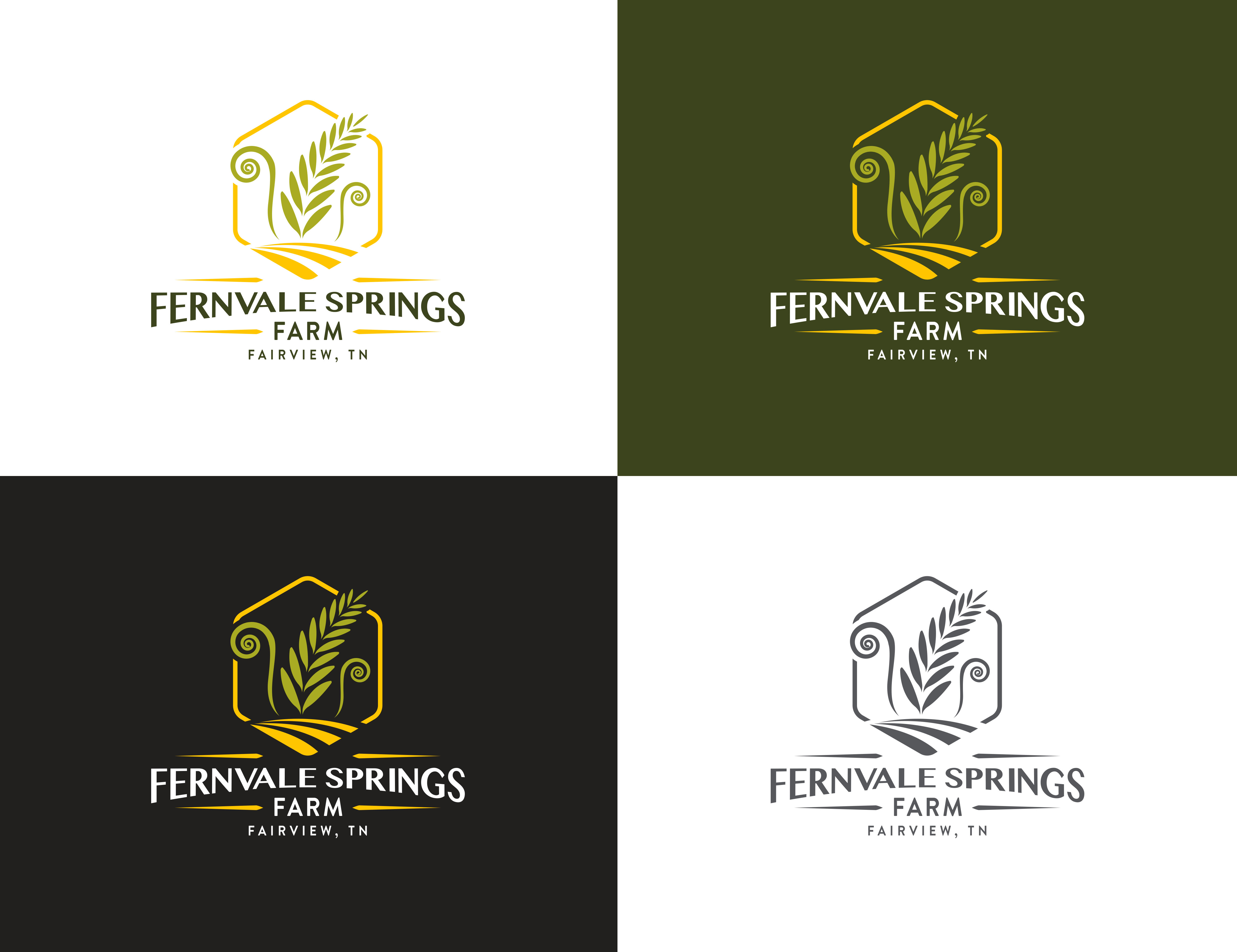 Bold, Conservative, Farms Logo Design for Fernvale Springs Farm by