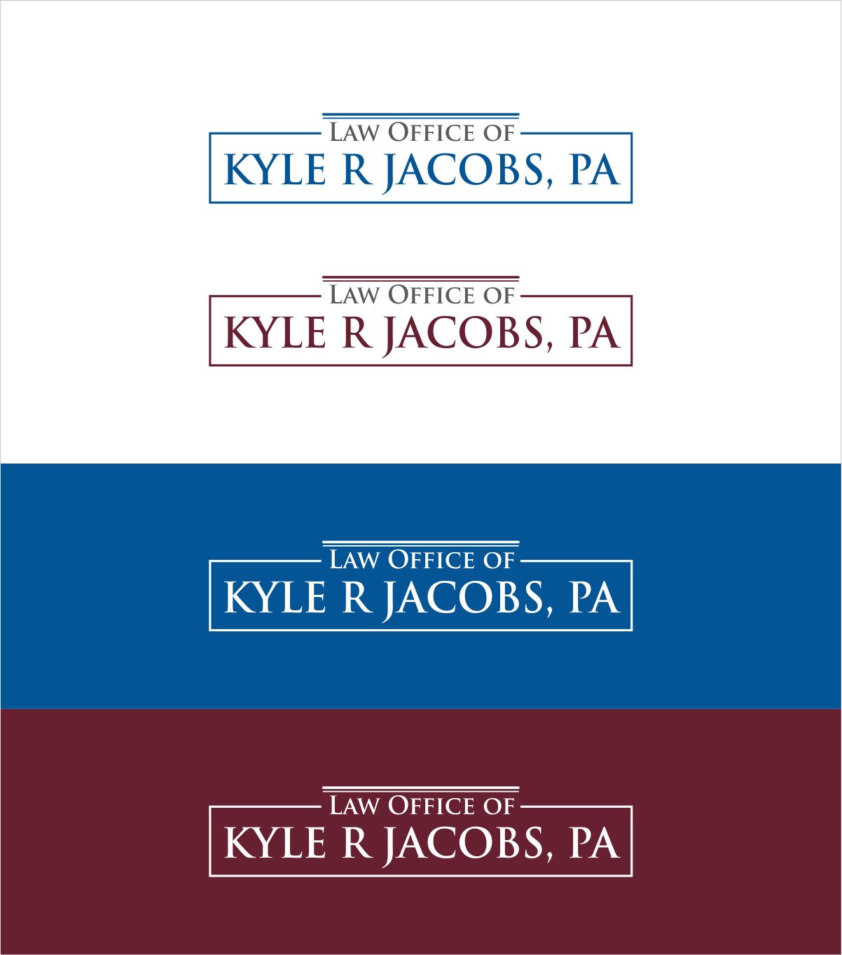 Diseño de Logo por Dave Paresh para Law Office of Kyle R Jacobs PA | Diseño #29806865