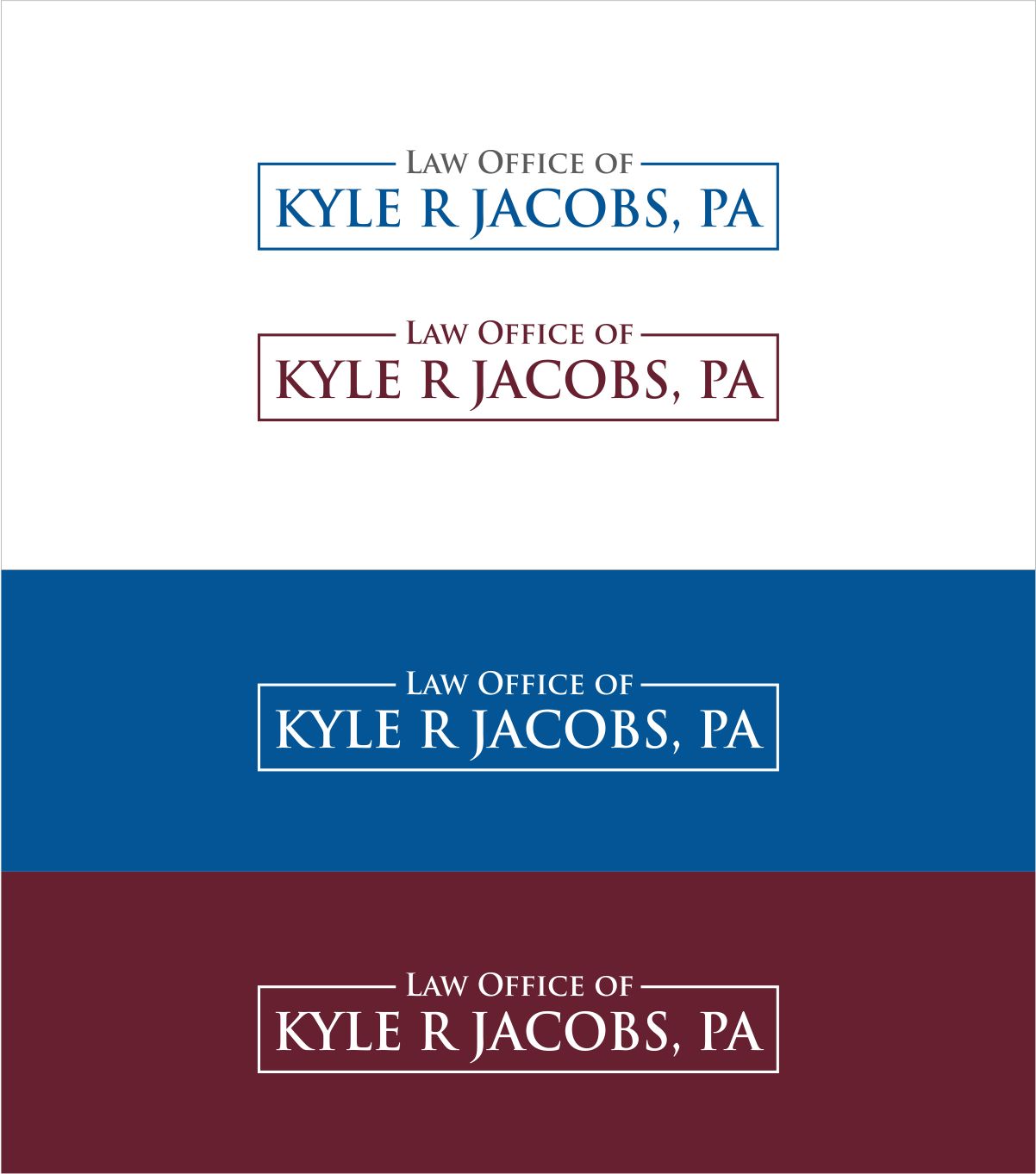 Diseño de Logo por Dave Paresh para Law Office of Kyle R Jacobs PA | Diseño #29806867