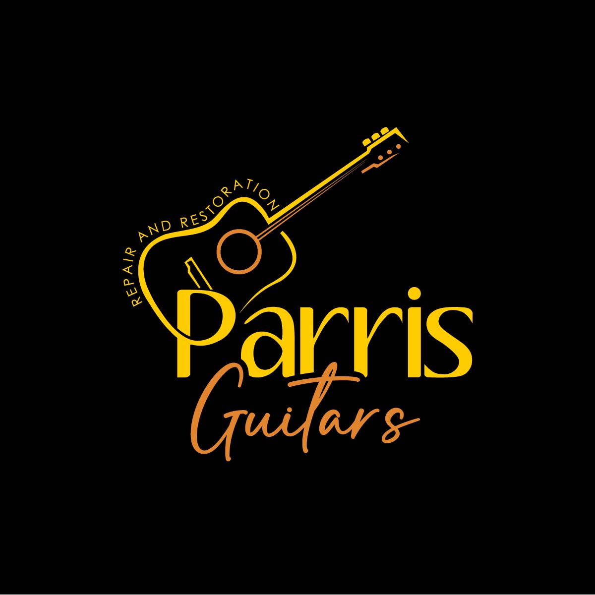 Logo Design by fly  design for Bryan Parris Guitar Repair | Design #29818085