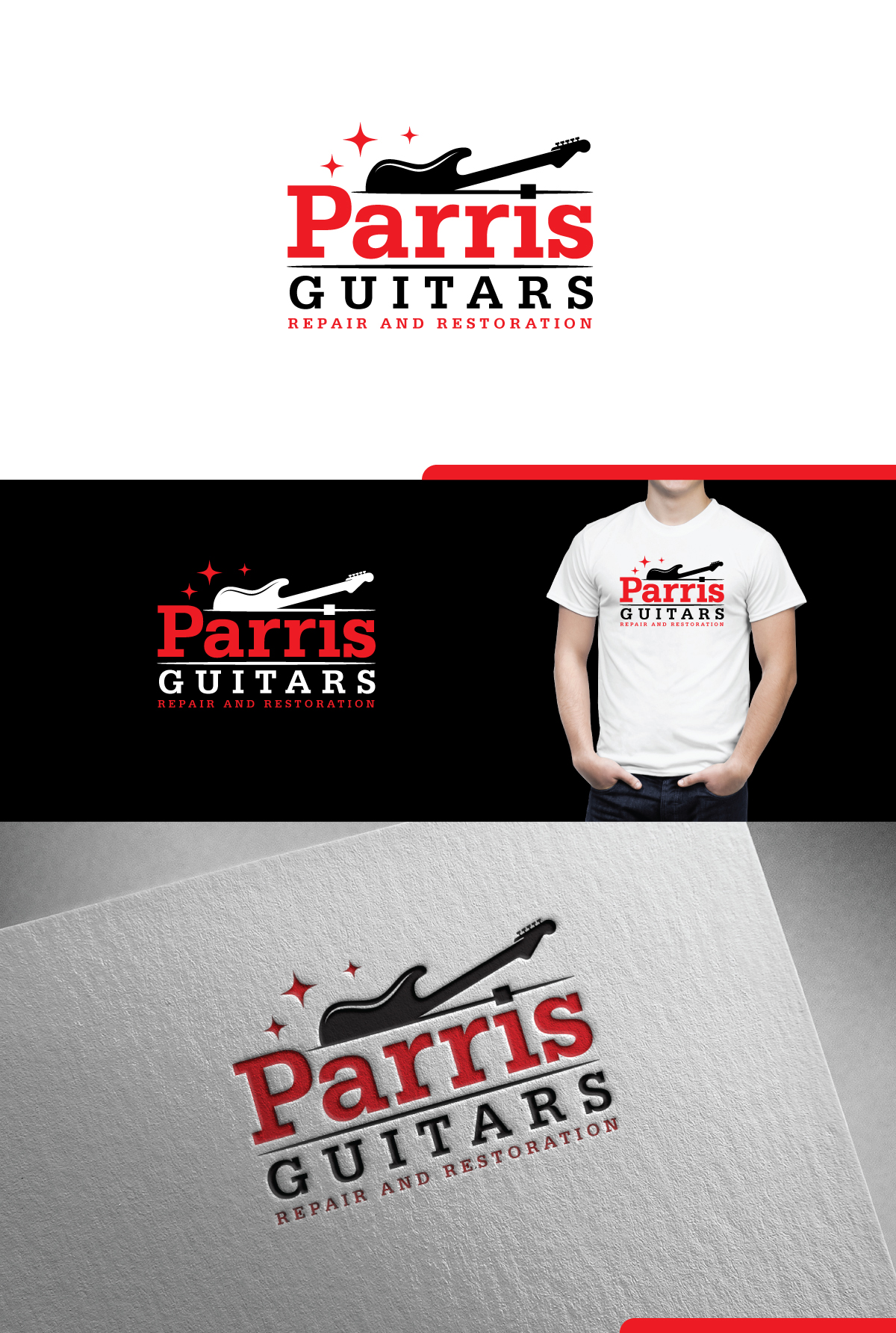 Logo Design by creativepix for Bryan Parris Guitar Repair | Design #29810714