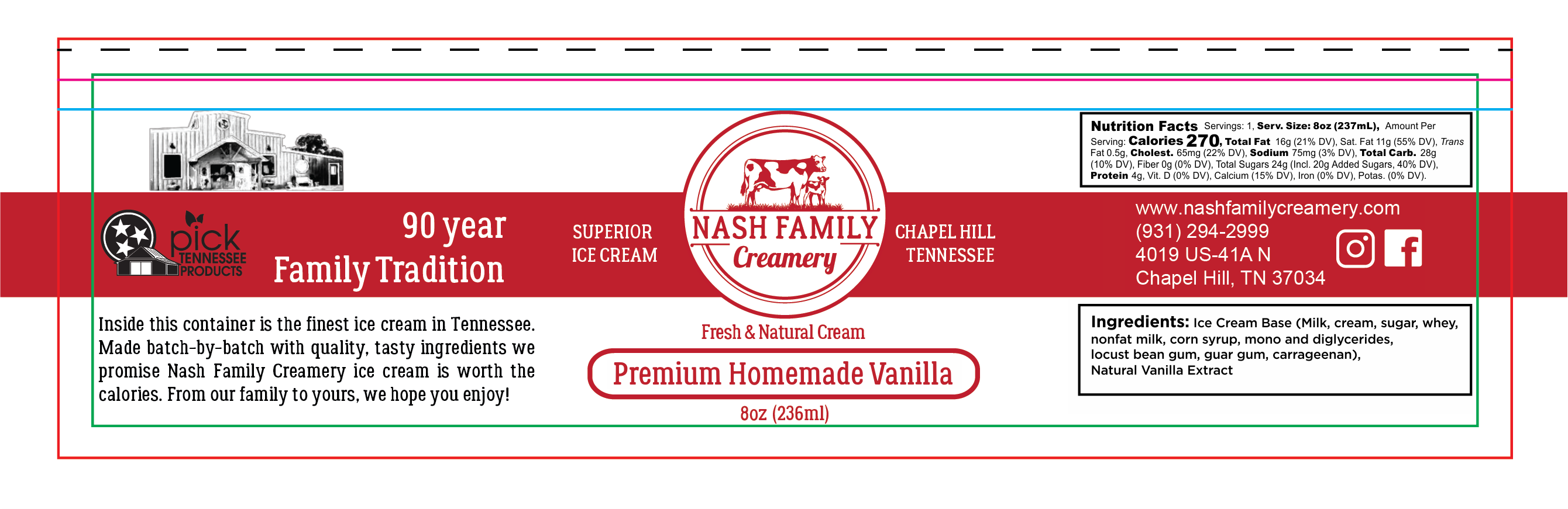 Print Design by Aurora:) for Nash Family Creamery | Design #29904566