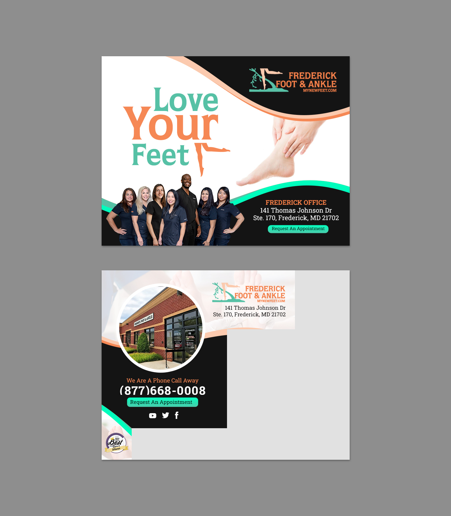 Diseño de Papelería por Sun Moon Graphic Designer para Frederick Foot & Ankle | Diseño #29816625