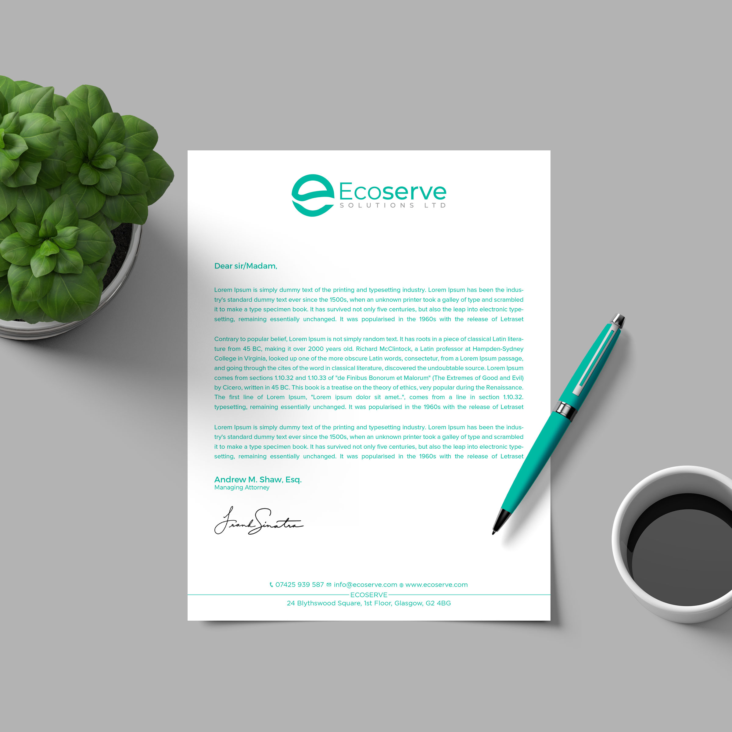 Letterhead Design by RENEXIT for this project | Design #29817393