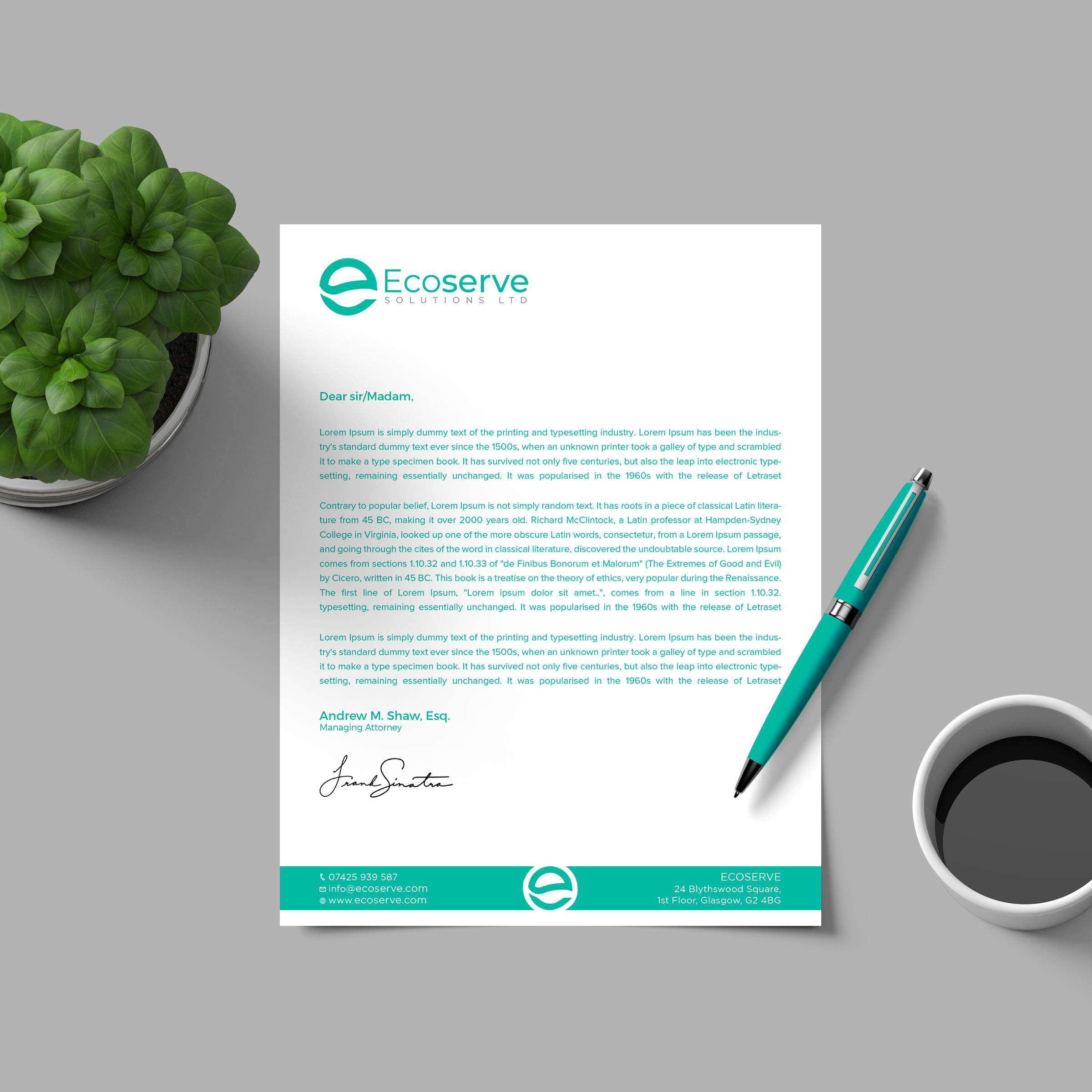 Letterhead Design by RENEXIT for this project | Design #29817397