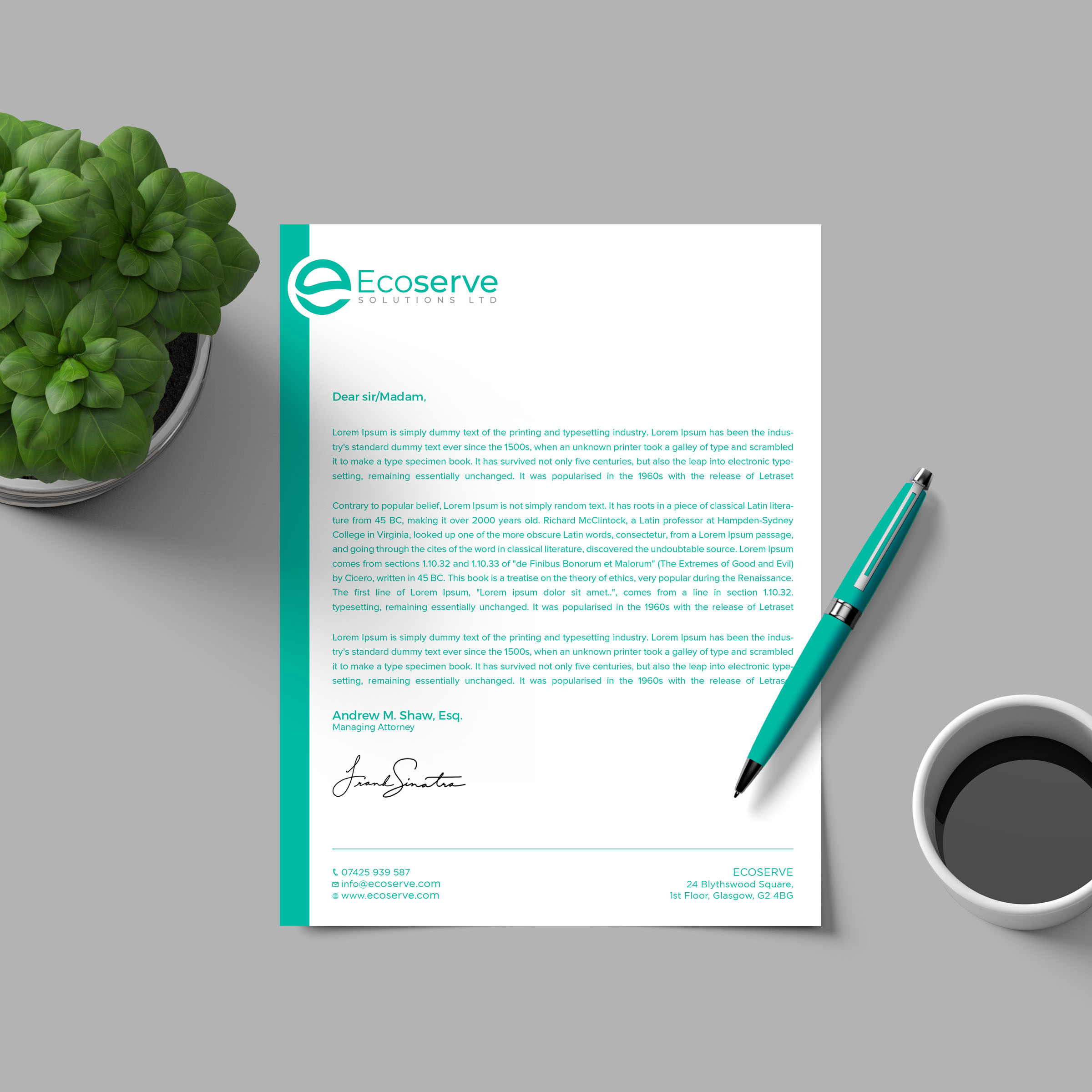 Letterhead Design by RENEXIT for this project | Design #29817401