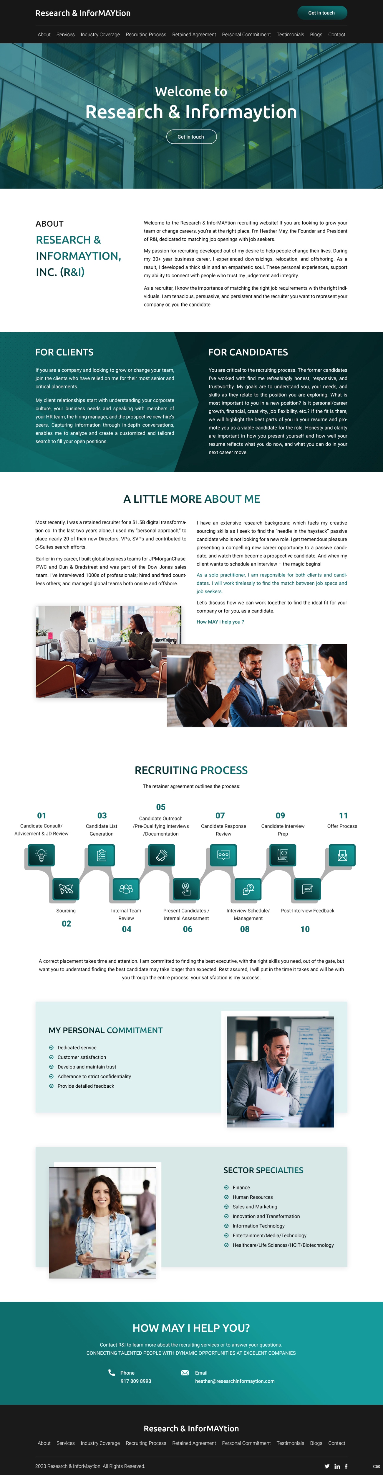 Landing Page-Design von pb für Research & InforMAYtion, Inc | Design #29830067