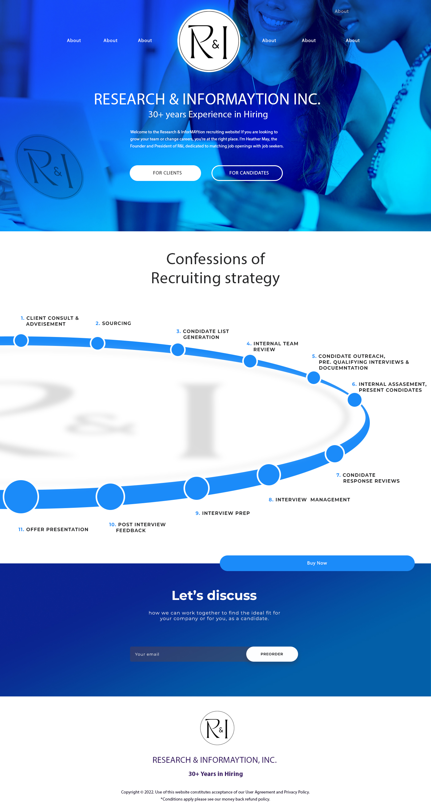 Landing Page Design by WNP for Research & InforMAYtion, Inc | Design #29835645