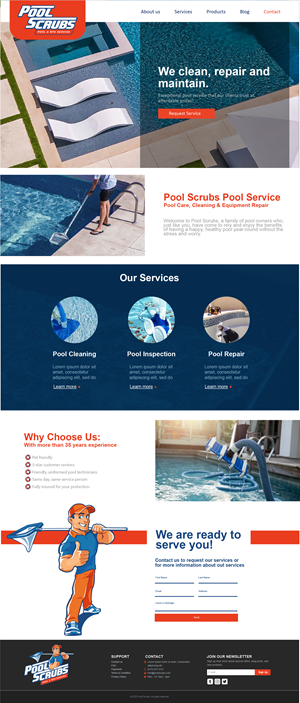 Wix-Design von MA.PTY für Pool Scrubs | Design #29857819