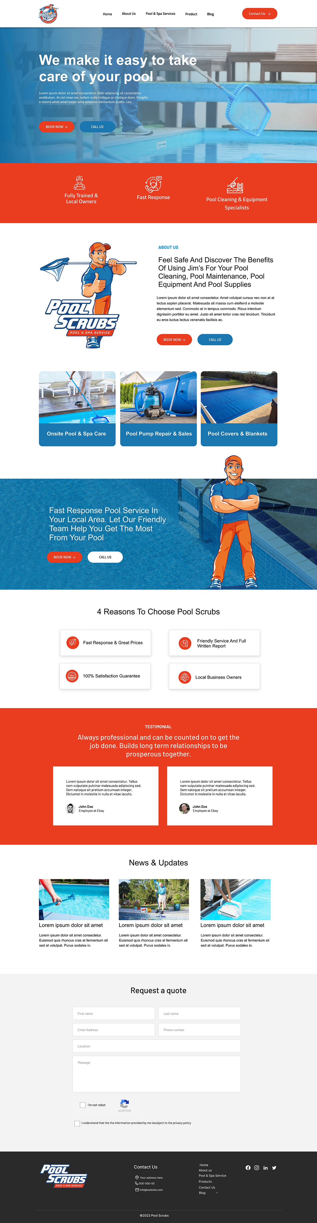 Wix Design by DeriMH for Pool Scrubs | Design #29859163