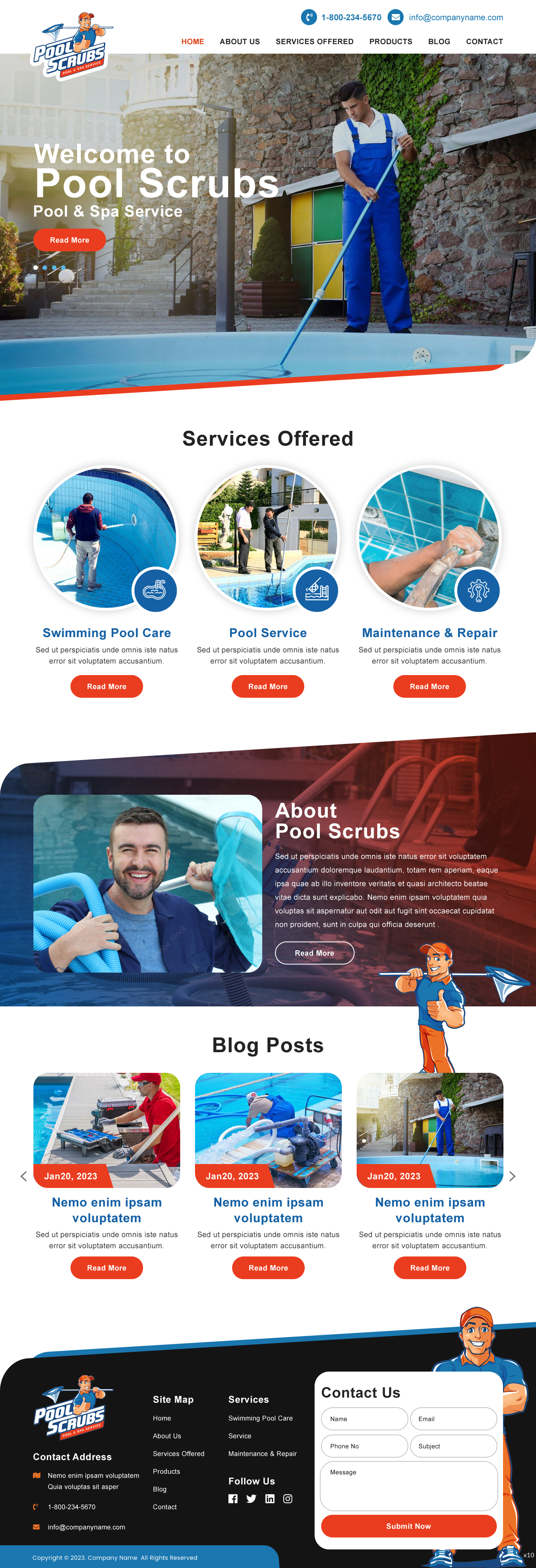 Wix Design by pb for Pool Scrubs | Design #29830048