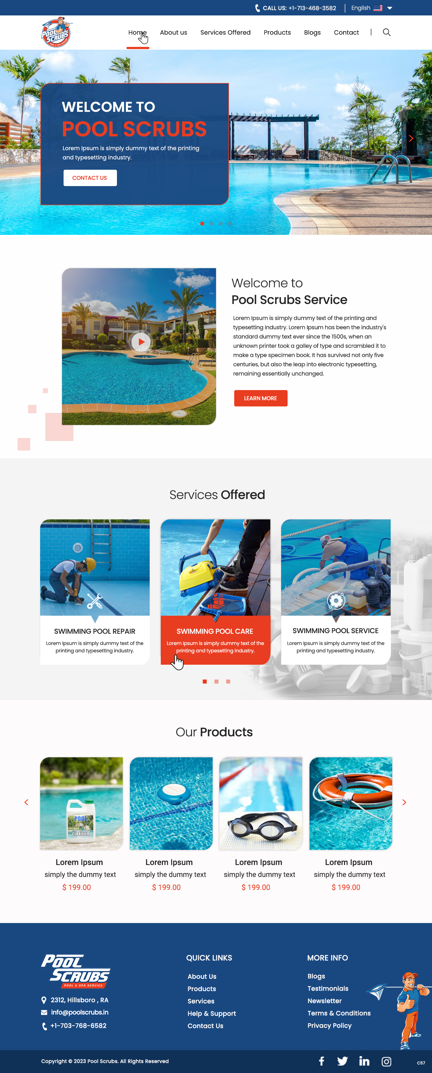 Wix Design by pb for Pool Scrubs | Design #29840021