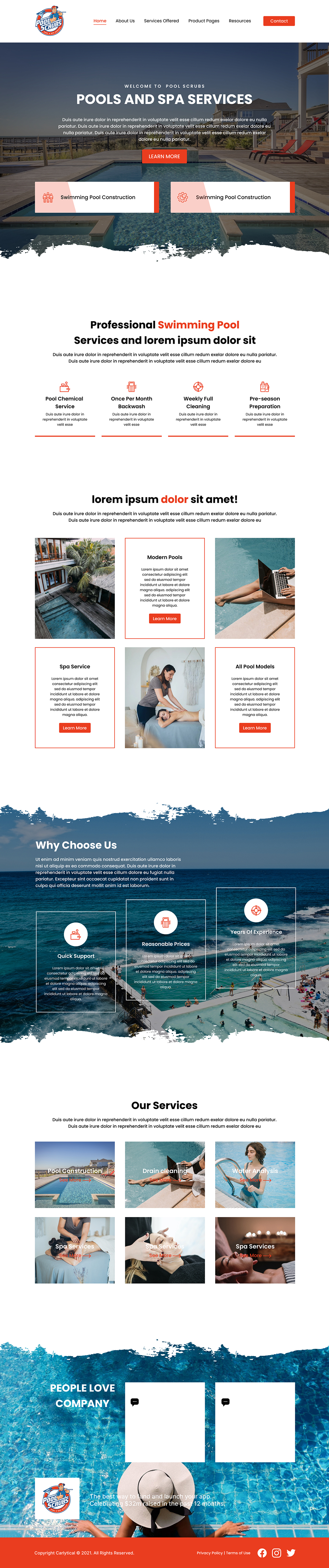 Wix Design by Samahir Sharif for Pool Scrubs | Design #29824495