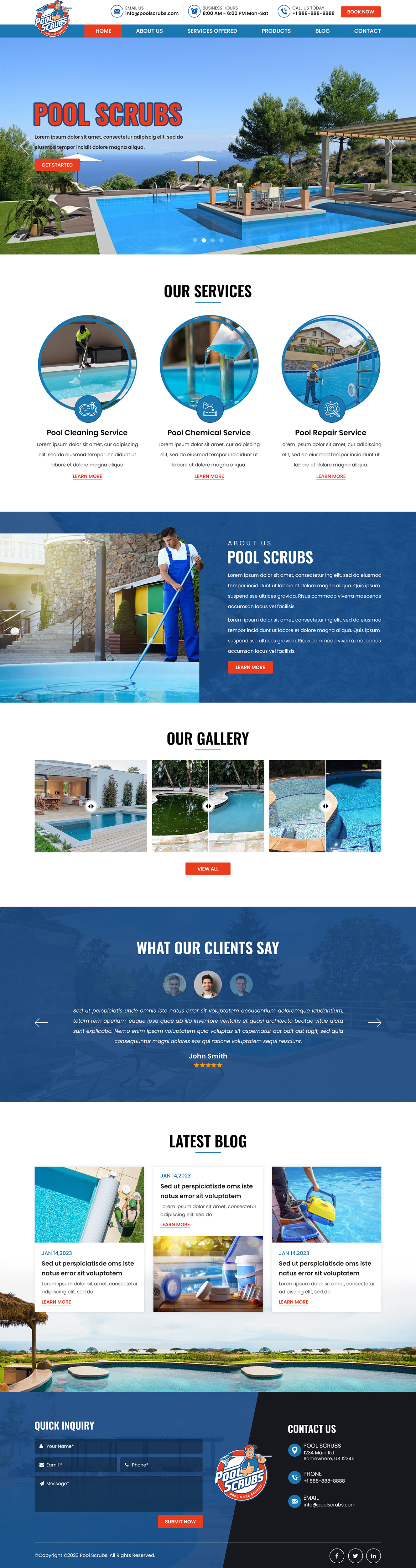 Wix Design by Titan Eagle for Pool Scrubs | Design #29830271