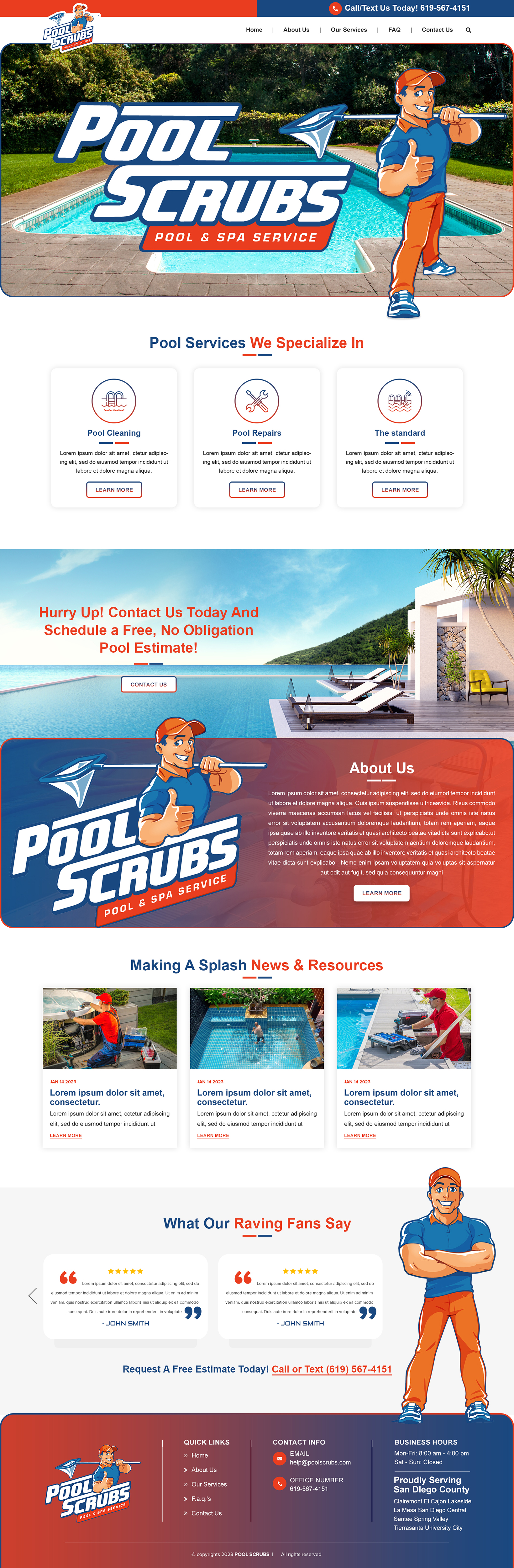 Wix Design by Titan Eagle for Pool Scrubs | Design #30016339