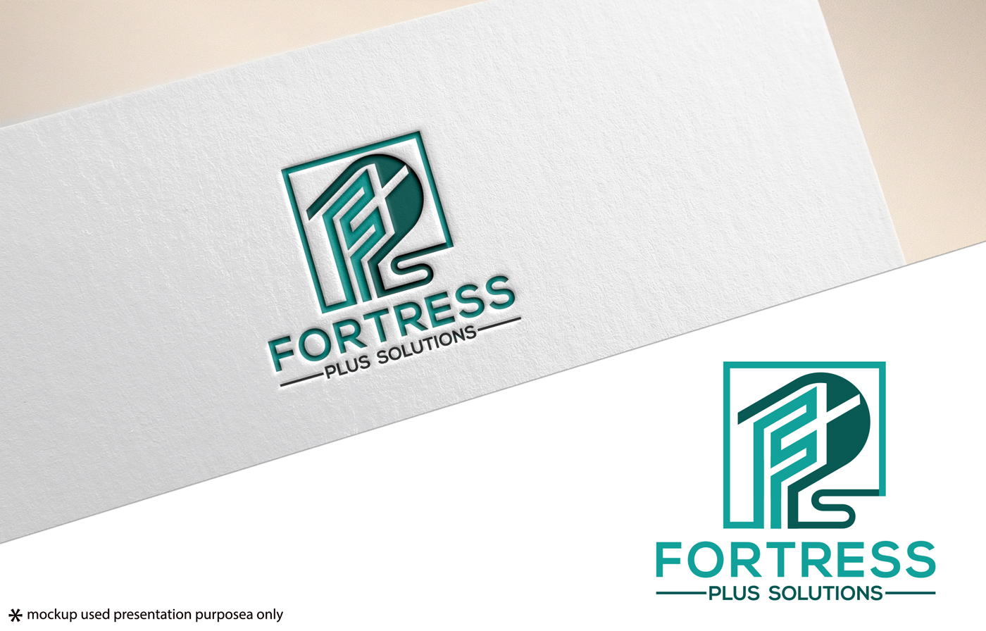Logo Design by Rubia@ for Fortress Plus Solutions | Design #29831667
