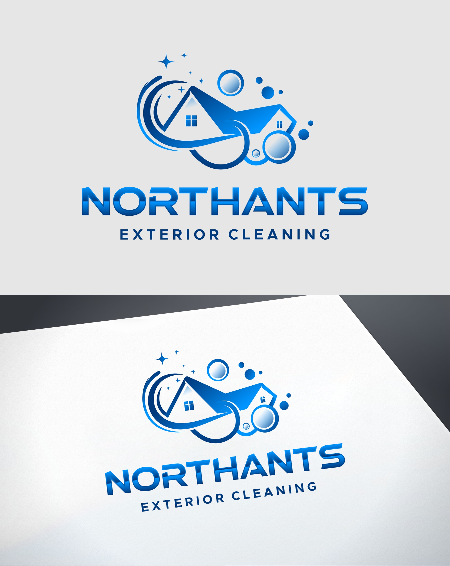 Logo Design by debdesign for Northants Exterior cleaning  | Design #29845247