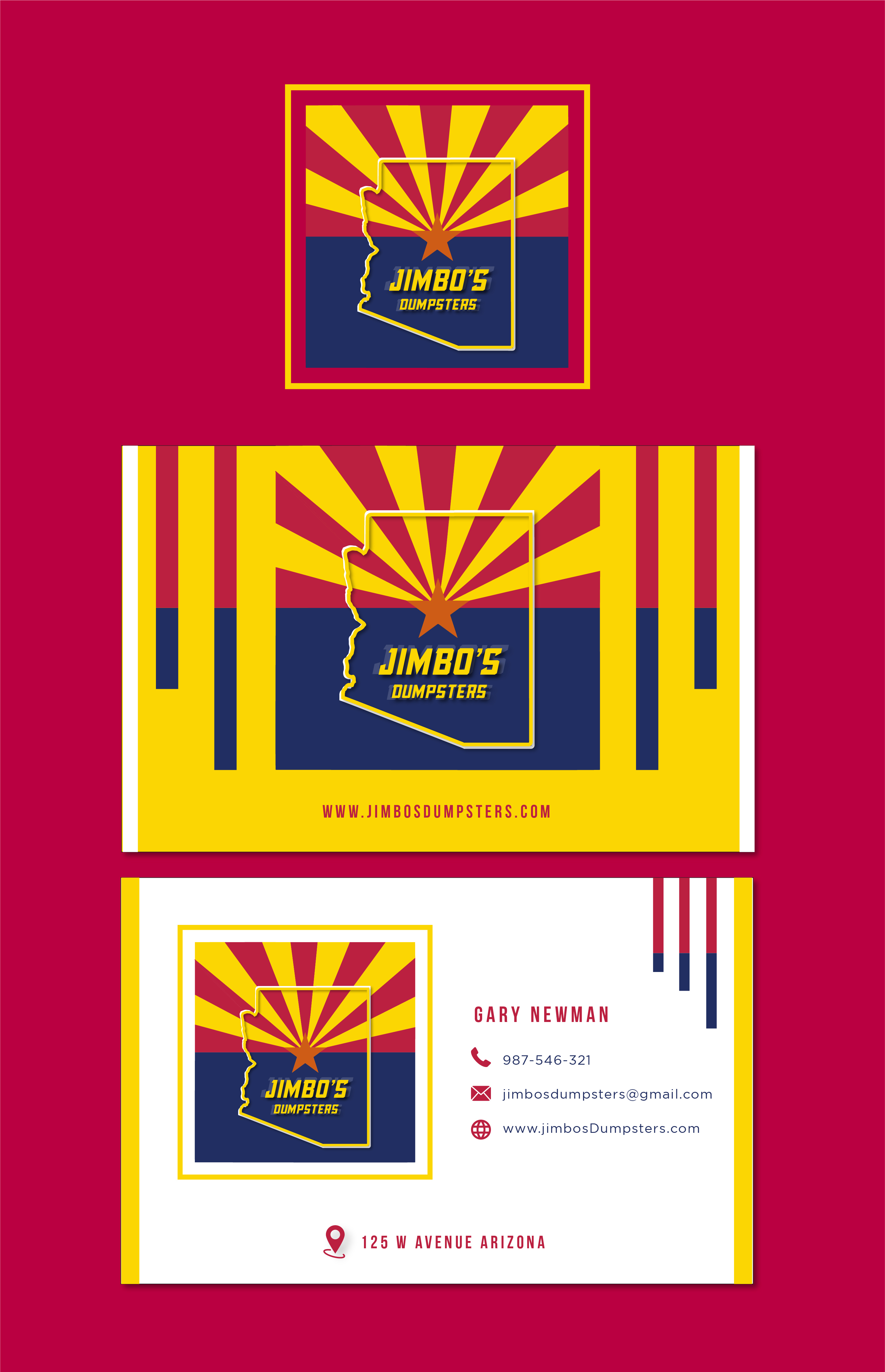 Design Graphique par Baklect Creative (PRO) pour Jimbo's Dumpster Rentals | Design #29851433