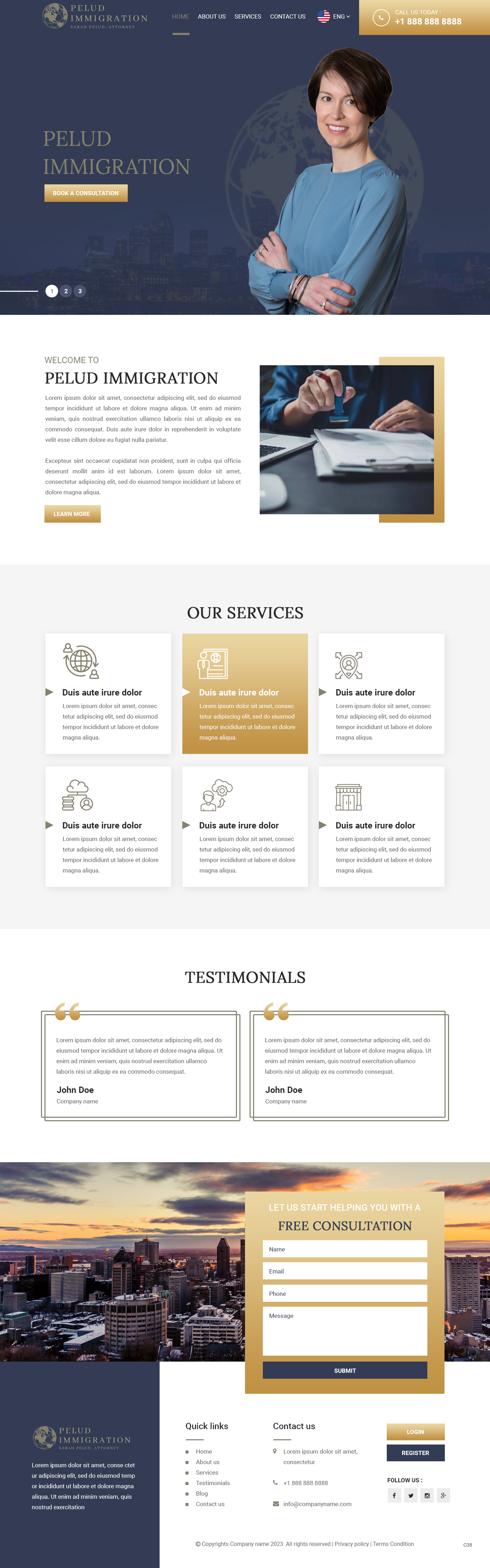 Wix Design by pb for Pelud Immigration | Design #29846815