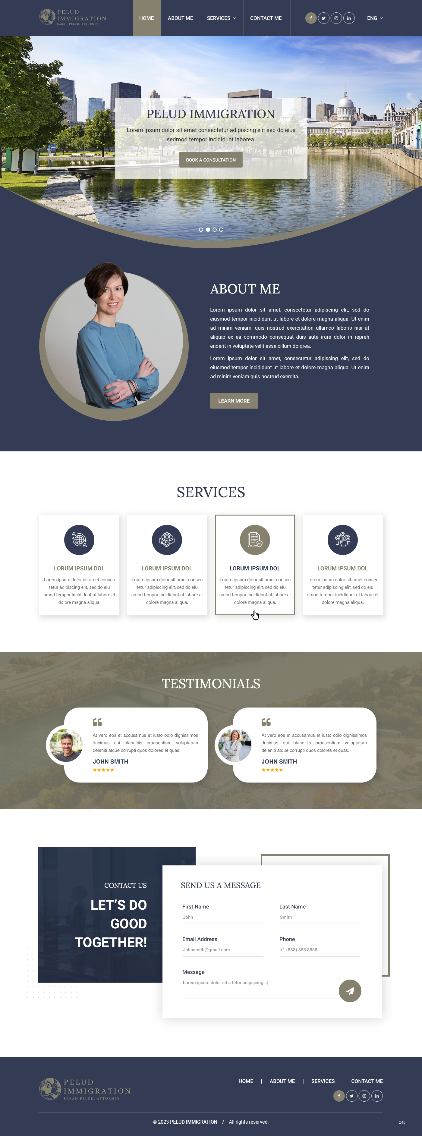 Wix Design by pb for Pelud Immigration | Design #29846816