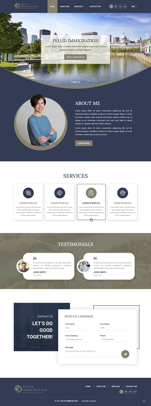 Wix Design by pb for Pelud Immigration | Design: #29846816