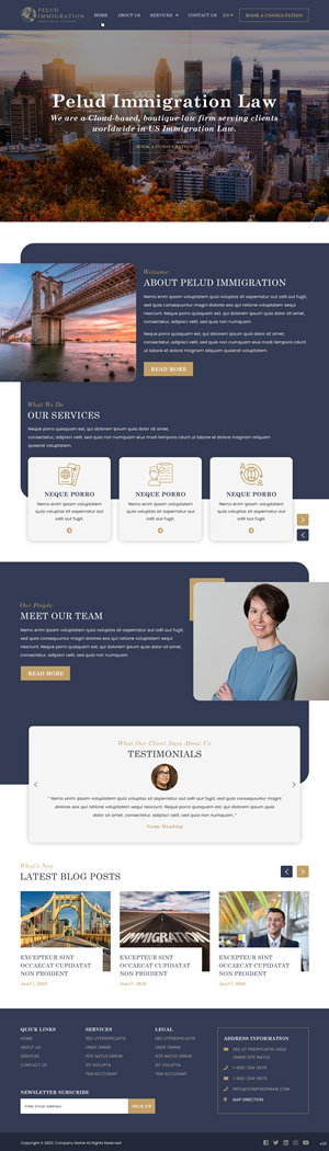 Wix Design by pb for Pelud Immigration | Design: #29846817