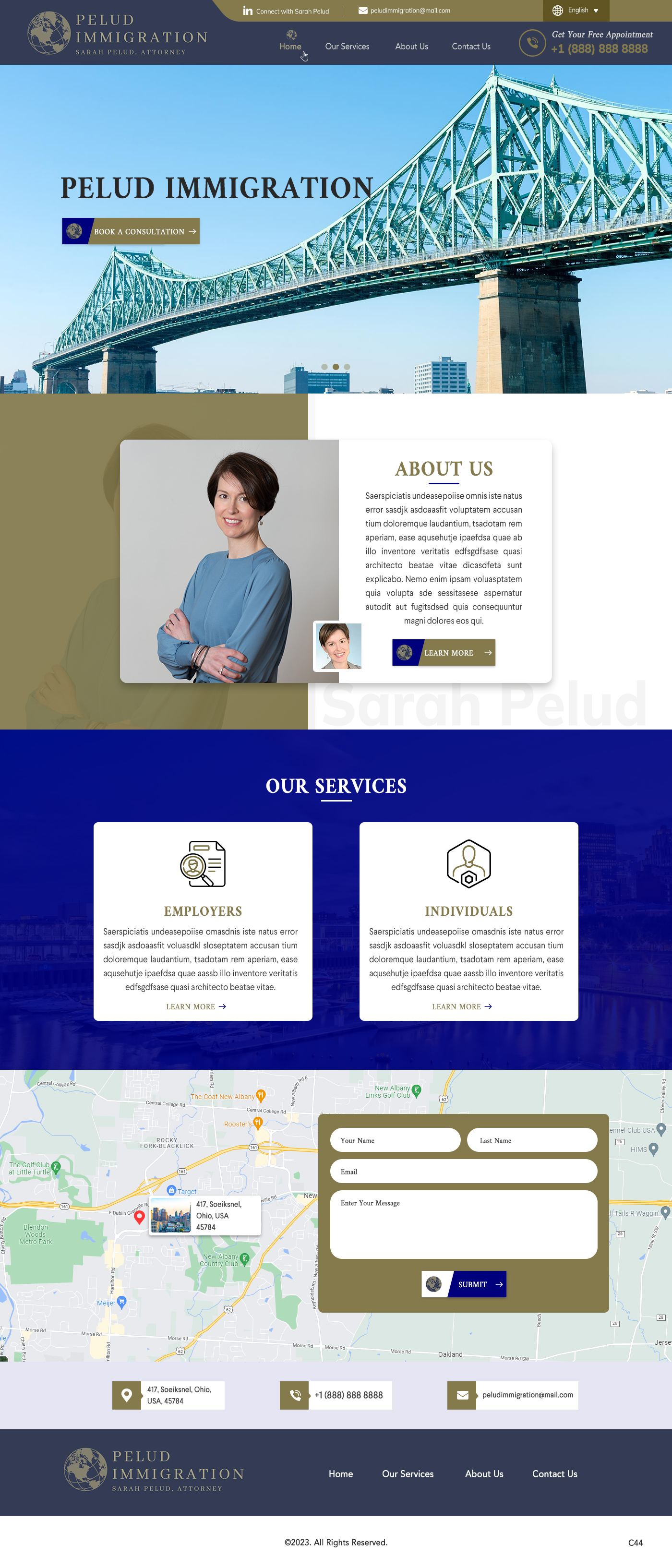 Wix Design by pb for Pelud Immigration | Design #29846818