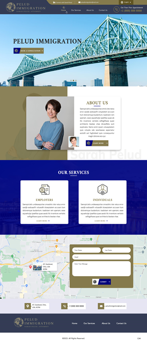 Wix Design by pb for Pelud Immigration | Design: #29846818