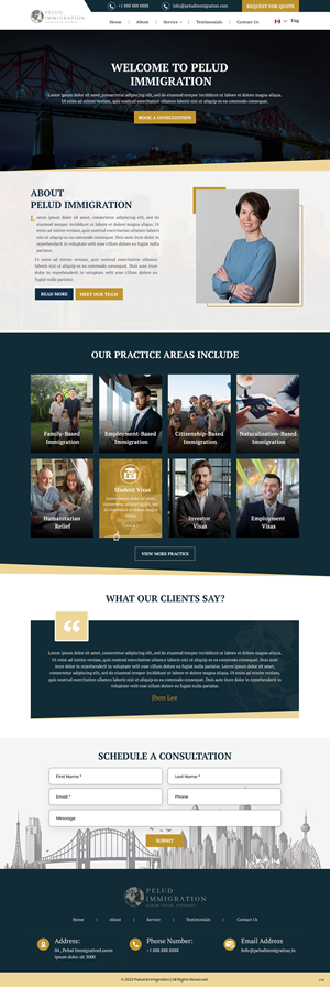 Wix Design by pb for Pelud Immigration | Design: #29853792