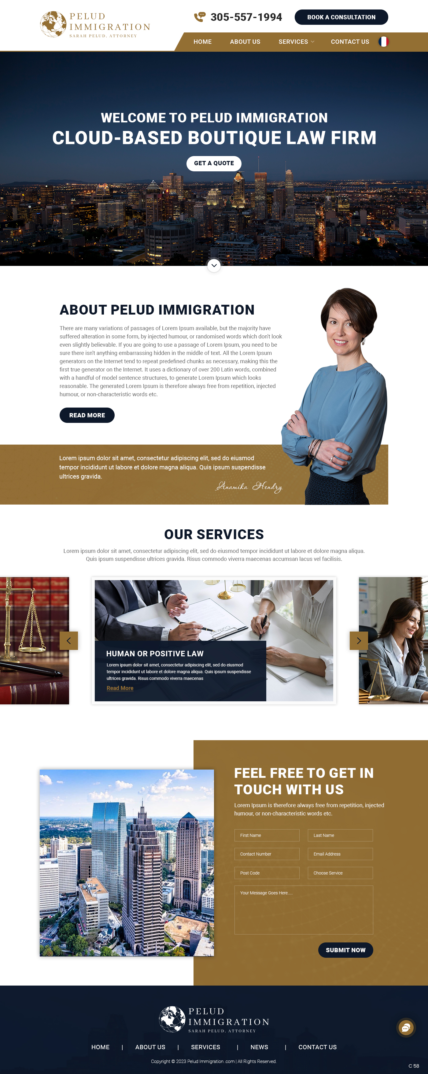 Wix Design by pb for Pelud Immigration | Design #29853793