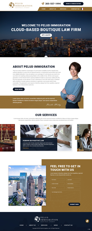 Wix Design by pb for Pelud Immigration | Design: #29853793